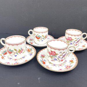 Vintage 4 Aynsley England Coffe Cup & Saucer Sets - Indian Tree Style Bone China